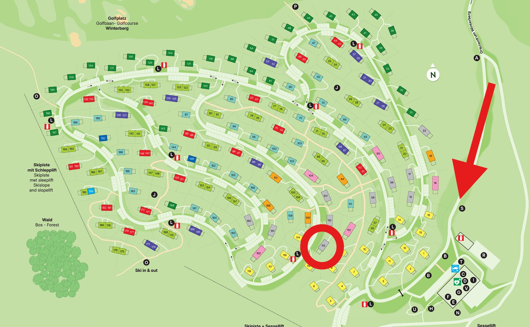 Lageplan – Ferienhaus Landal (Haus 113)